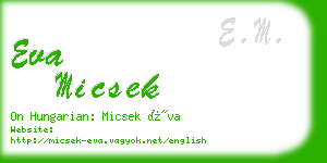 eva micsek business card